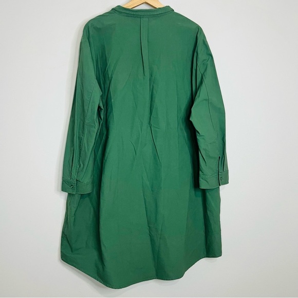 Tuckernuck Pomander Place Polly Shirt Dress 3X Green Mini Length High Low Hem - Picture 8 of 9